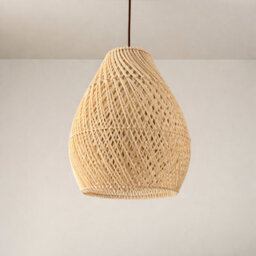CGC Interiors Cgc Enya Natural Rattan Easy Fit Hand Made Lampshade - thumbnail 1