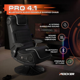X Rocker Pro 4.1 Bluetooth Audio Console Gaming Chair - Black - thumbnail 2