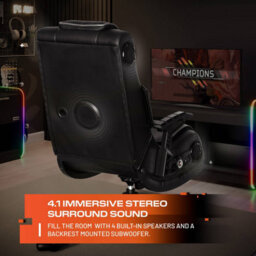 X Rocker Pro 4.1 Bluetooth Audio Console Gaming Chair - Black - thumbnail 3