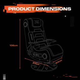 X Rocker Pro 4.1 Bluetooth Audio Console Gaming Chair - Black - thumbnail 8