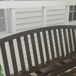 Outsunny Garden Bench With Slatted Seat And Backrest, Curved Armrest, Brown - thumbnail 6