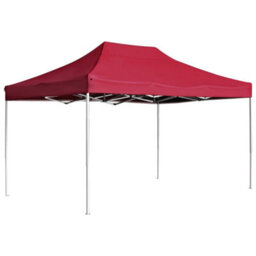 Berkfield Professional Folding Party Tent Aluminium 4.5X3 M Wine Red