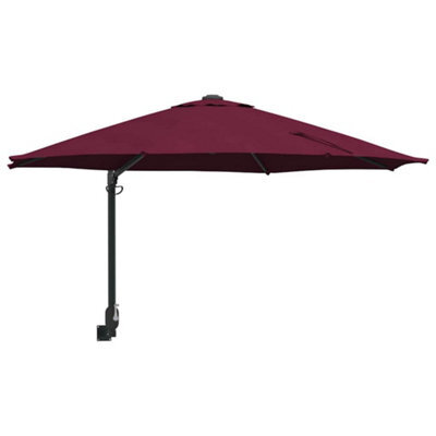 Berkfield Modern Garden Parasol Red, Black 248 X 248 X 148 Cm Polyester, Steel - image 1