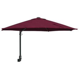 Berkfield Modern Garden Parasol Red, Black 248 X 248 X 148 Cm Polyester, Steel - thumbnail 1