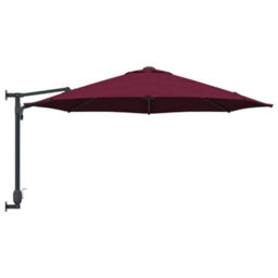 Berkfield Modern Garden Parasol Red, Black 248 X 248 X 148 Cm Polyester, Steel - thumbnail 5
