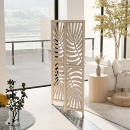 Homcom 3 Panel Room Divider, Detachable Privacy Screens, Natural Wood - thumbnail 9