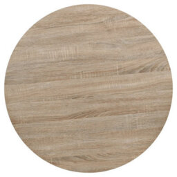 Berkfield Elegant Bistro Table Mdf And Steel Round 80X75 Cm Oak Colour - thumbnail 4
