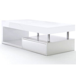 Furniture in Fashion Tuna High Gloss Storage Coffee Table In White - thumbnail 3
