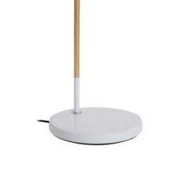 Orsina Slimline Design Of White Wood And Metal Floor Lamp, Sturdy And Stable Bedroom Lamp, Sleek Livingroom Lamp - thumbnail 5