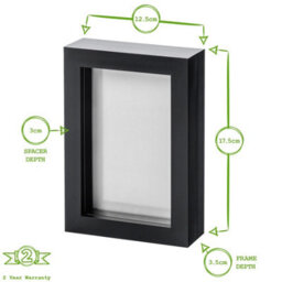 "Nicola Spring 4 X 6"" Photo Frames - Dark Wood - 3D Photo Frame Picture Frame Box Portrait Display Case (17.5 X 12.5Cm) Set Of 2" - thumbnail 4