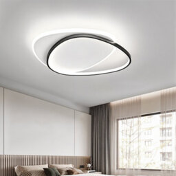 Komore White Light Geometric 2-Light Ceiling Light Aluminium Wood - thumbnail 2