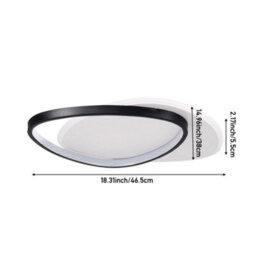 Komore White Light Geometric 2-Light Ceiling Light Aluminium Wood - thumbnail 7