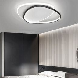Komore White Light Geometric 2-Light Ceiling Light Aluminium Wood - thumbnail 4