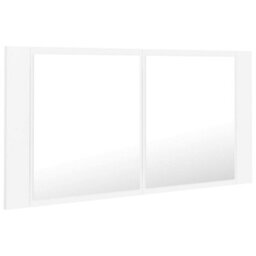Walplus Led Bathroom Mirror Cabinet White 90X12X45 Cm Acrylic - thumbnail 8