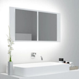 Walplus Led Bathroom Mirror Cabinet White 90X12X45 Cm Acrylic - thumbnail 1