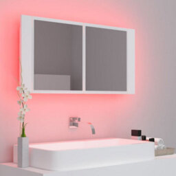 Walplus Led Bathroom Mirror Cabinet White 90X12X45 Cm Acrylic - thumbnail 5