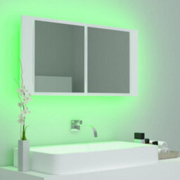 Walplus Led Bathroom Mirror Cabinet White 90X12X45 Cm Acrylic - thumbnail 4