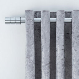 A.unique Home Plain Barrel Metal Extendable Curtain Pole With Rings And Fittings (25/28mm) - Nickel, 70Cm - 120Cm  Approx - thumbnail 4