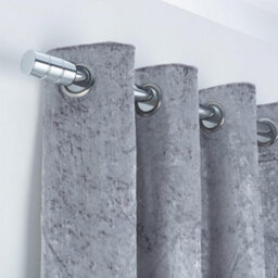 A.unique Home Plain Barrel Metal Extendable Curtain Pole With Rings And Fittings (25/28mm) - Nickel, 70Cm - 120Cm  Approx - thumbnail 5