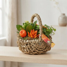 Orange Indoor Hanging Basket Arrangement - 24Cm - thumbnail 3