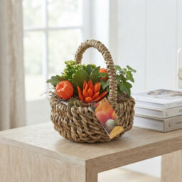 Orange Indoor Hanging Basket Arrangement - 24Cm - thumbnail 4