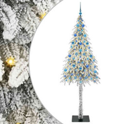 Vidaxl Christmas Tree With 300 Leds White 210 Cm Pe And Steel - thumbnail 2