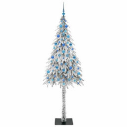 Vidaxl Christmas Tree With 300 Leds White 210 Cm Pe And Steel - thumbnail 4