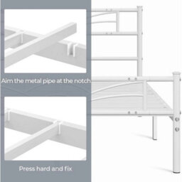 Stylish 4Ft6 Double Metal Bed Frame With Under-Bed Storage - thumbnail 6