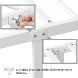 Stylish 4Ft6 Double Metal Bed Frame With Under-Bed Storage - thumbnail 4