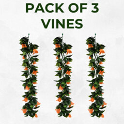 Pack Of 3- Artificial Hanging Plants Vines Leaves - 60Cm Long Each - Realistic Foliage - Indoor / Outdoor - thumbnail 2