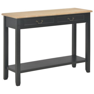 Berkfield Console Table Black 110X35X80 Cm Wood - image 1