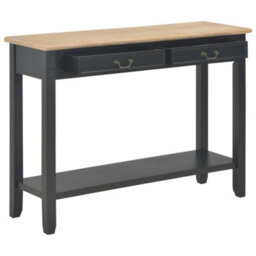 Berkfield Console Table Black 110X35X80 Cm Wood - thumbnail 2