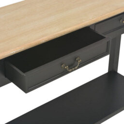 Berkfield Console Table Black 110X35X80 Cm Wood - thumbnail 7