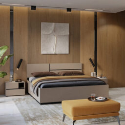 Arte Kross 164Cm Eu King Bed In Rich Congo - Elegant 160X200Cm Frame With Versatile Headboard Configurations - thumbnail 3