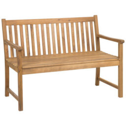 Beliani Garden Bench Vivara 120 Cm Certified Acacia Wood Light Brown - thumbnail 4
