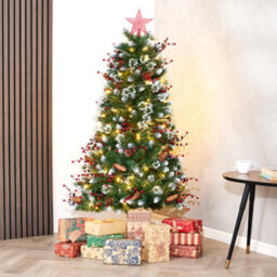 So 150Cm Lisbon Pine Tree, Hard Needle Mix With Pvc, 373 Tips, 36Pcs Berries And Cones - thumbnail 5