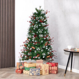 So 150Cm Lisbon Pine Tree, Hard Needle Mix With Pvc, 373 Tips, 36Pcs Berries And Cones - thumbnail 4