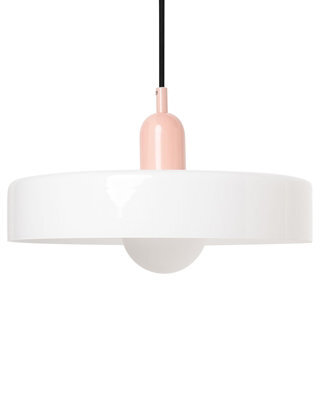Wyld and Coco Lumina Pendant Lamp - White Gloss Glass Shade With Inner Globe, Spherical Pendant Light For Hallways, Kitchens And Dining Areas - image 1