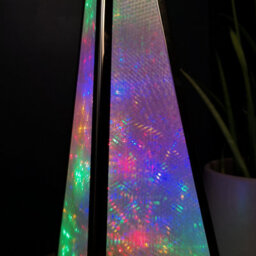 Samuel Alexander 45Cm Light Up Holographic Christmas Pyramid Decoration With Multi-Coloured Leds - thumbnail 5