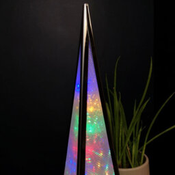 Samuel Alexander 45Cm Light Up Holographic Christmas Pyramid Decoration With Multi-Coloured Leds - thumbnail 4