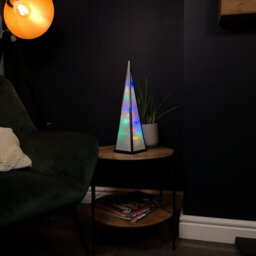 Samuel Alexander 45Cm Light Up Holographic Christmas Pyramid Decoration With Multi-Coloured Leds - thumbnail 2