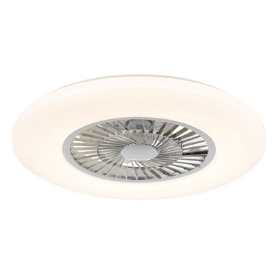 Luminosa Lighting Luminosa Alva Ceiling Fan White Matt 1X Rgb Led Dimmable 3000-6500K Remote Control Timer - image 1