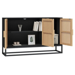 Berkfield Sideboard Black 105X30X65 Cm Engineered Wood - thumbnail 3