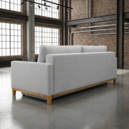 Ariel Upholstered Sofa Bed With Storage Foam Wavy Springs Wooden Frame Loose Cushions 213X101X91 Cm Light Grey - thumbnail 2