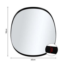 Thehotsale Oval Wall Mounted Bathroom Mirror Decorative With Black Metal Framed - thumbnail 8