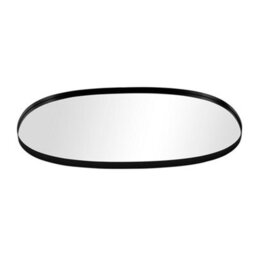 Thehotsale Oval Wall Mounted Bathroom Mirror Decorative With Black Metal Framed - thumbnail 5