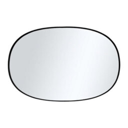 Thehotsale Oval Wall Mounted Bathroom Mirror Decorative With Black Metal Framed - thumbnail 4