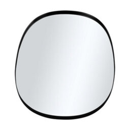 Thehotsale Oval Wall Mounted Bathroom Mirror Decorative With Black Metal Framed - thumbnail 3