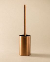 Cosmic Toilet Brush, Free-Standing, Brushed Copper Pvd, Architect S+ Collection - thumbnail 2