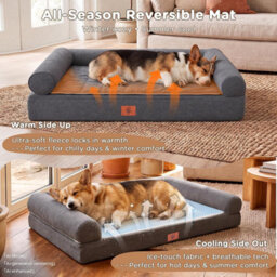 Luckracer Medium Dog Bed Sofa Washable Orthopedic Dog Beds Black 75X50X15Cm - thumbnail 5